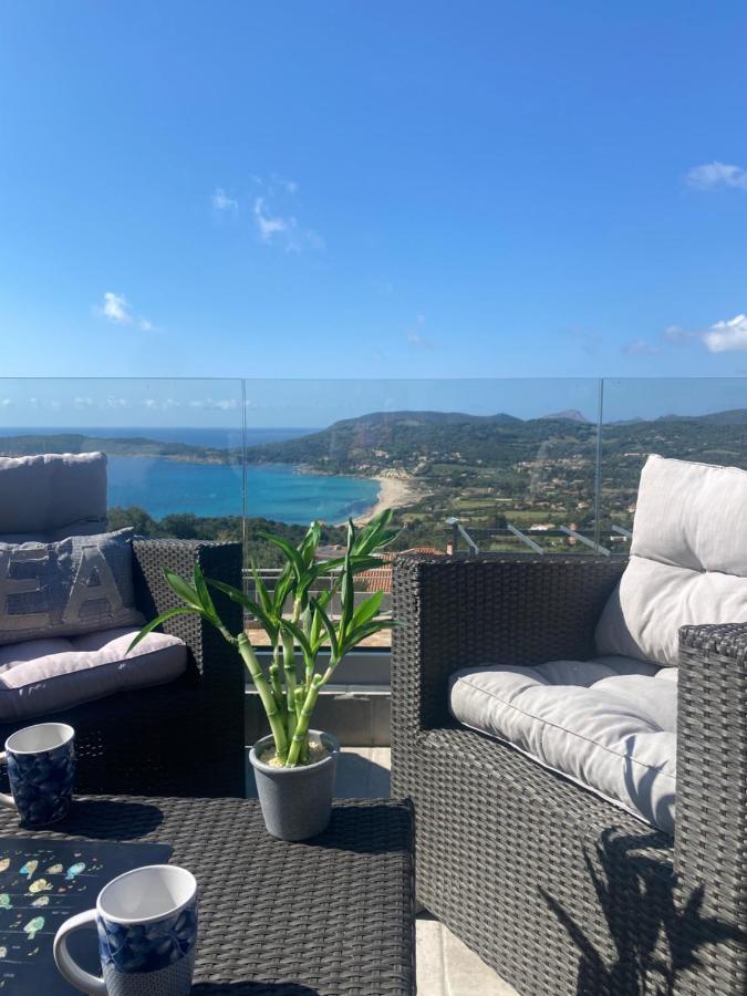 Haut De Villa - Vue Mer Avec Coucher De Soleil Cargèse Kültér fotó
